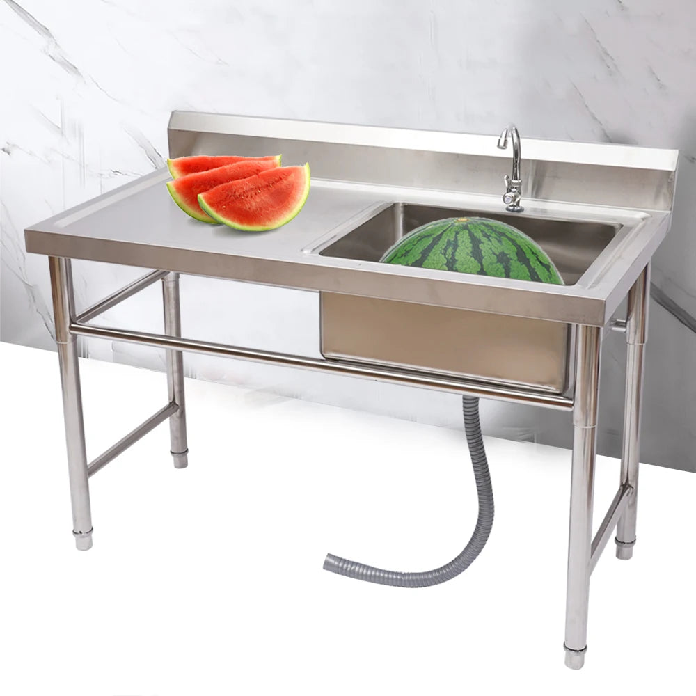 Stainless Steel Commercial Kitchen Sink Prep Table