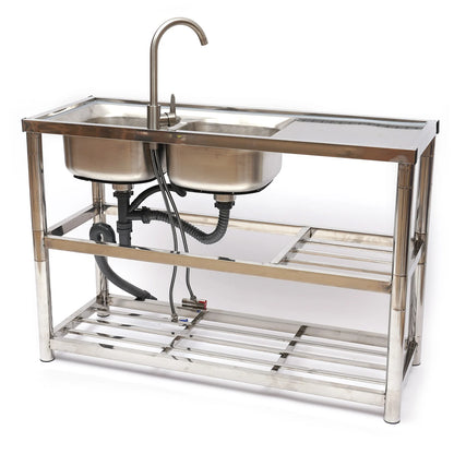 Stainless Steel Commercial Kitchen Sink Prep Table