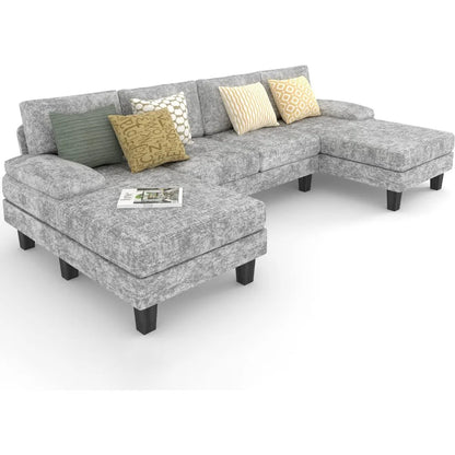 4-Seater Convertible Sectional Sofa Couch