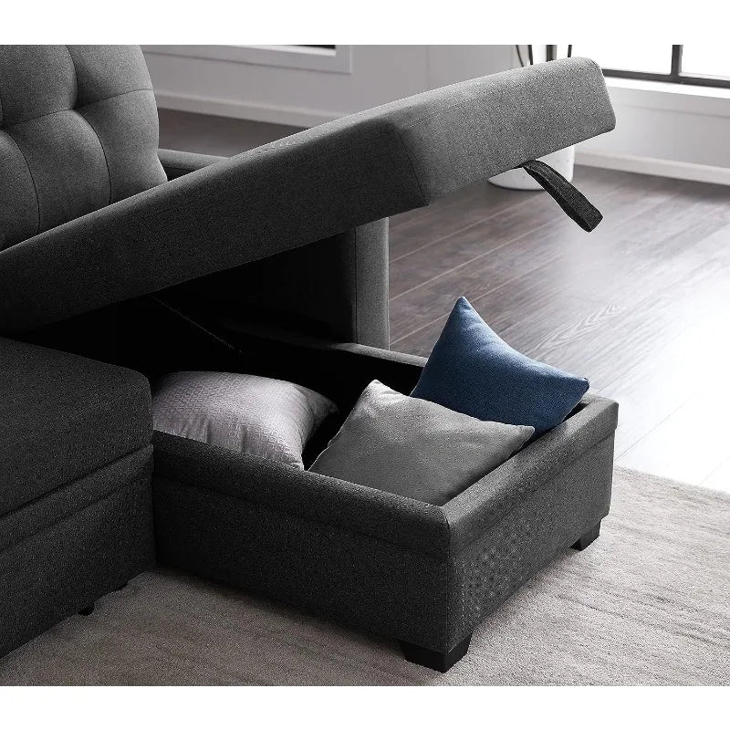 L-Shaped 3-Seaters Corner Sectional Sofa