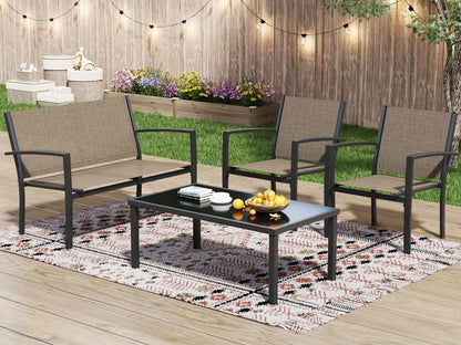 4-Piece Patio Furniture Set Table/Chair