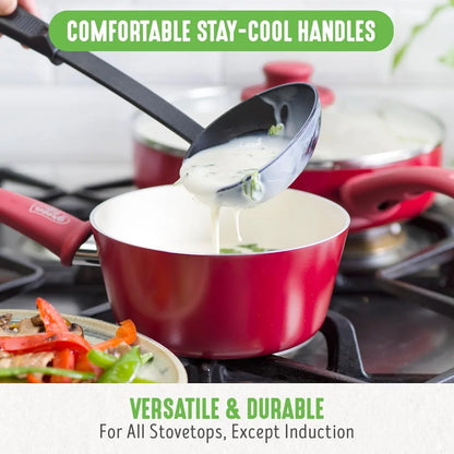 Healthy Ceramic Nonstick Kitchen Cookware Set Pots