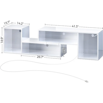 TV Stand With LED Strip & Power Outlets