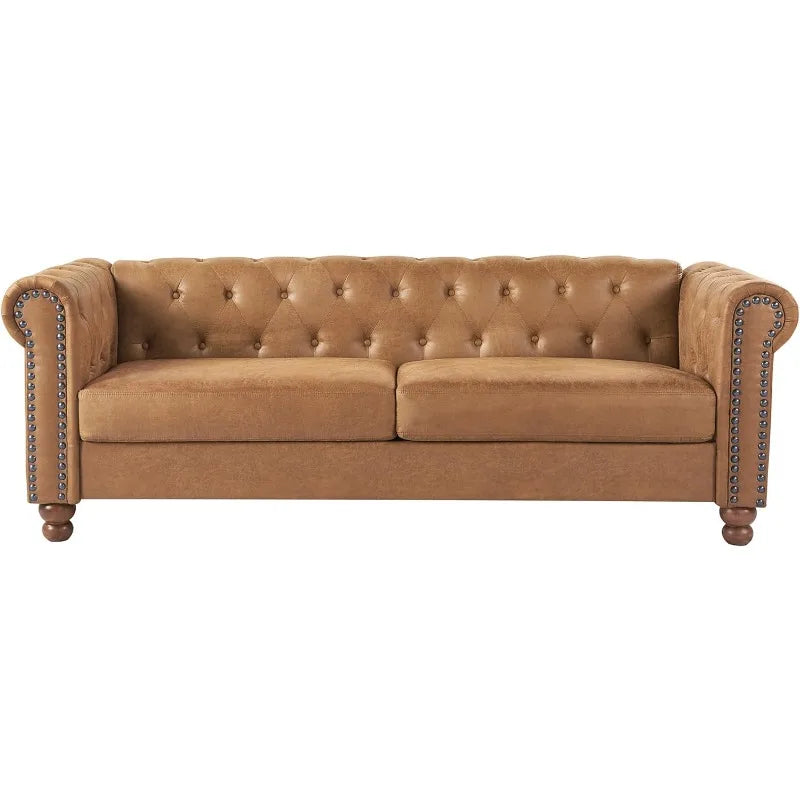 Upholstered Sofa Couch With Deep Seats