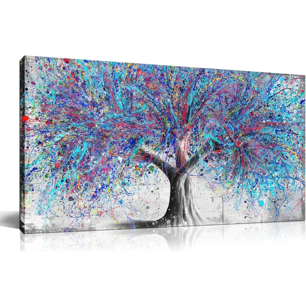 Living Room Wall Art Tree Canvas