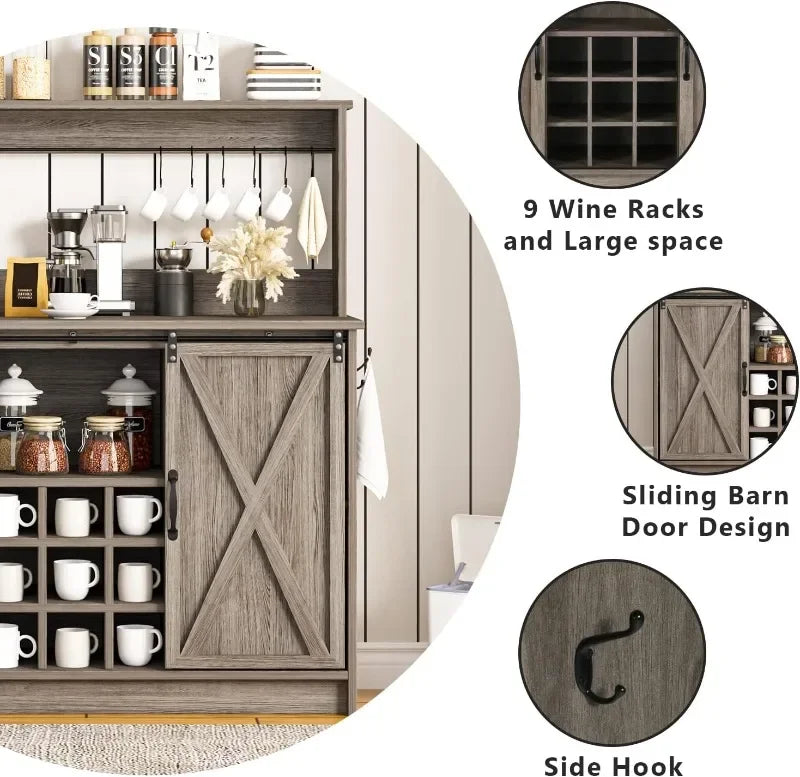 Farmhouse Coffee Bar Cabinet