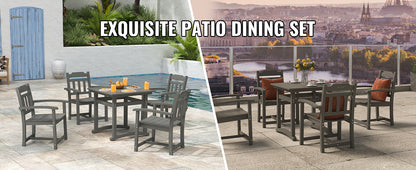 Patio Dining Set Outdoor Square Furniture