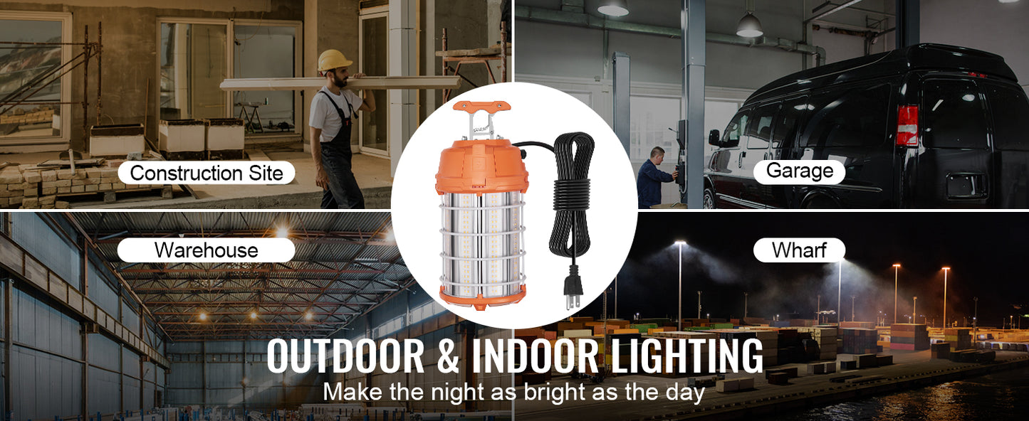 Indoor And Outdoor Hanging Job Site Lighting